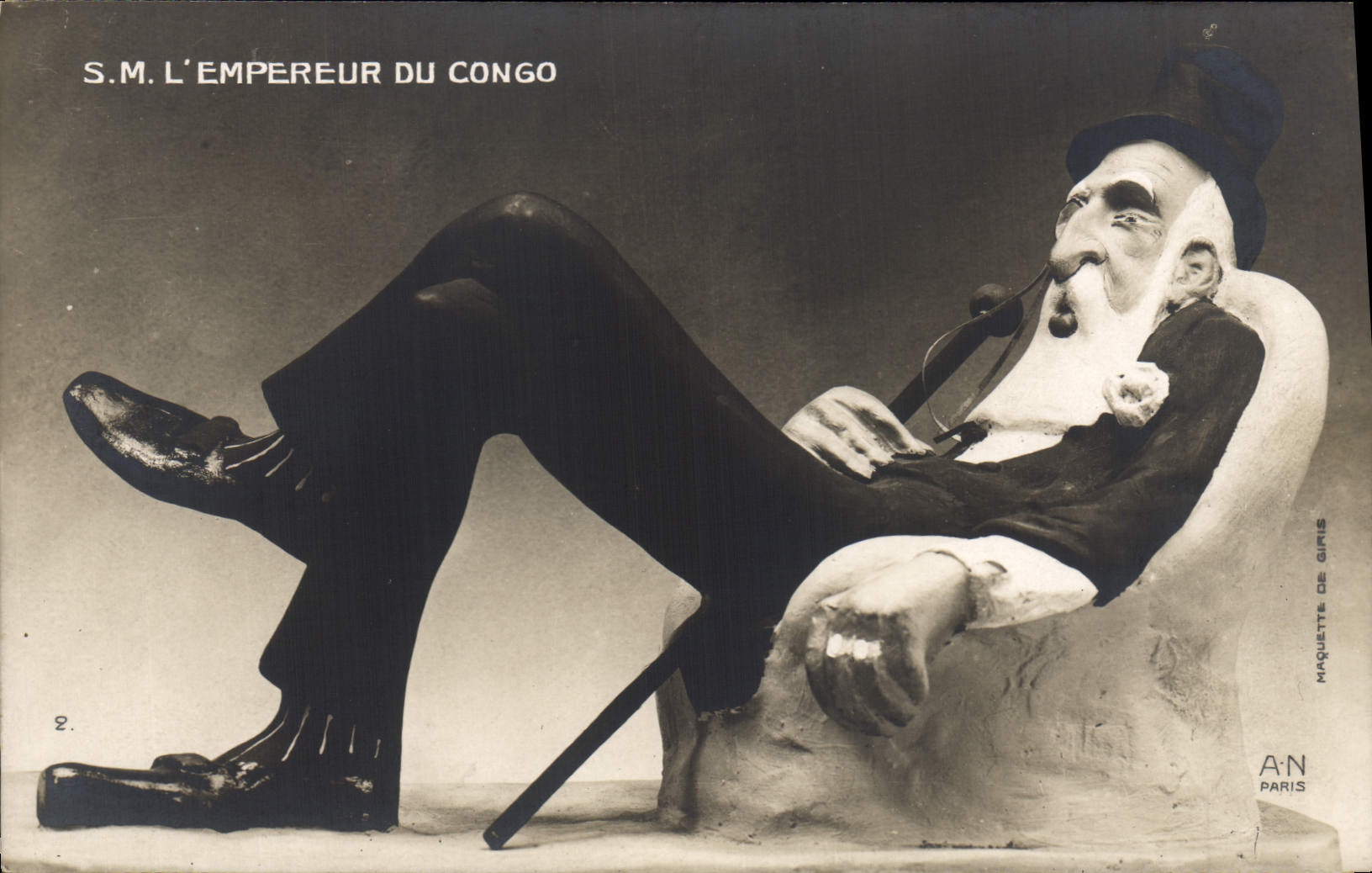 CPA SM l'Empereur du Congo 