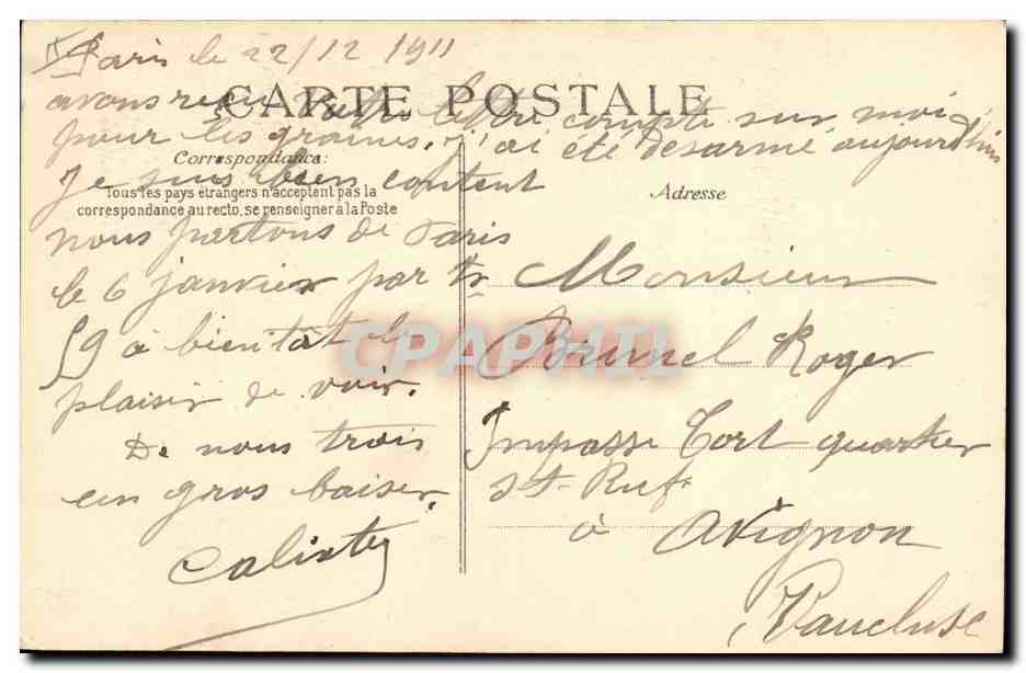 CPA Paris Musee du Louvre La Joconde Leonard de Vinci  — Verso