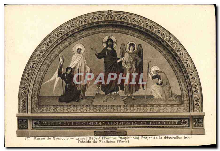 CPA Musee de Grenoble Ernest Hebert Projet de la decoration pour l'abside du Pantheon Paris 