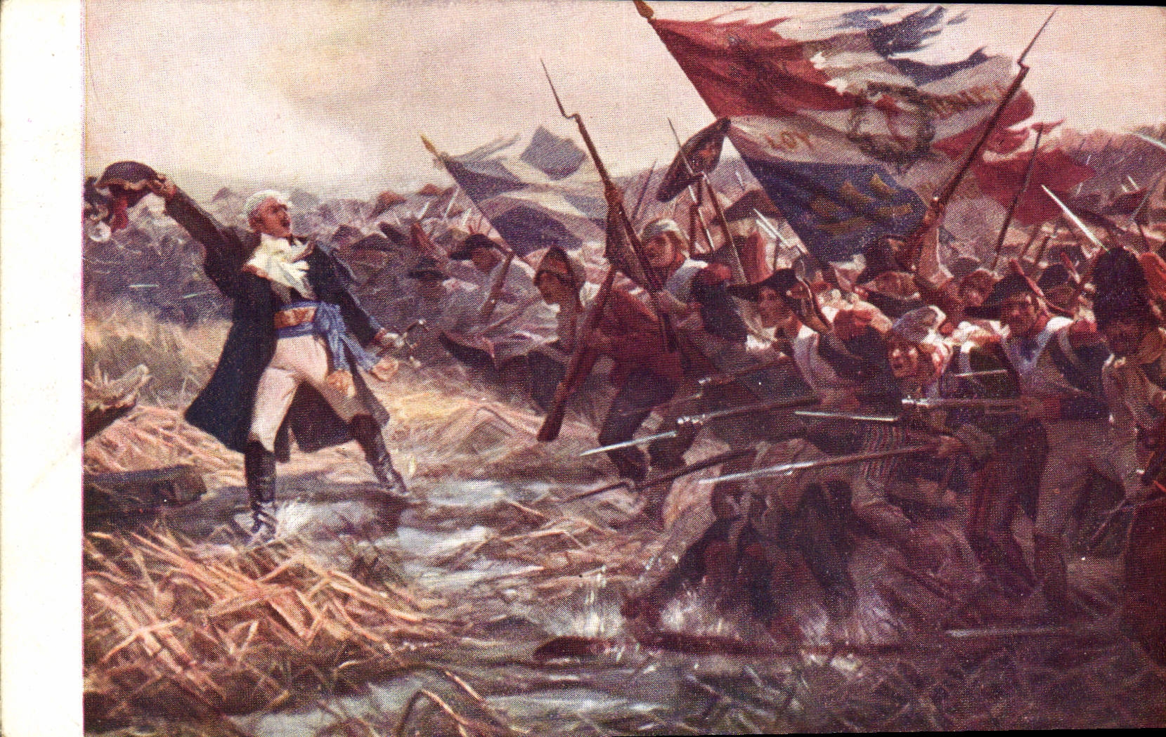 CPA Salon de Paris Desvarreux Les Parisiens a Jemmapes menes par Dampierre 