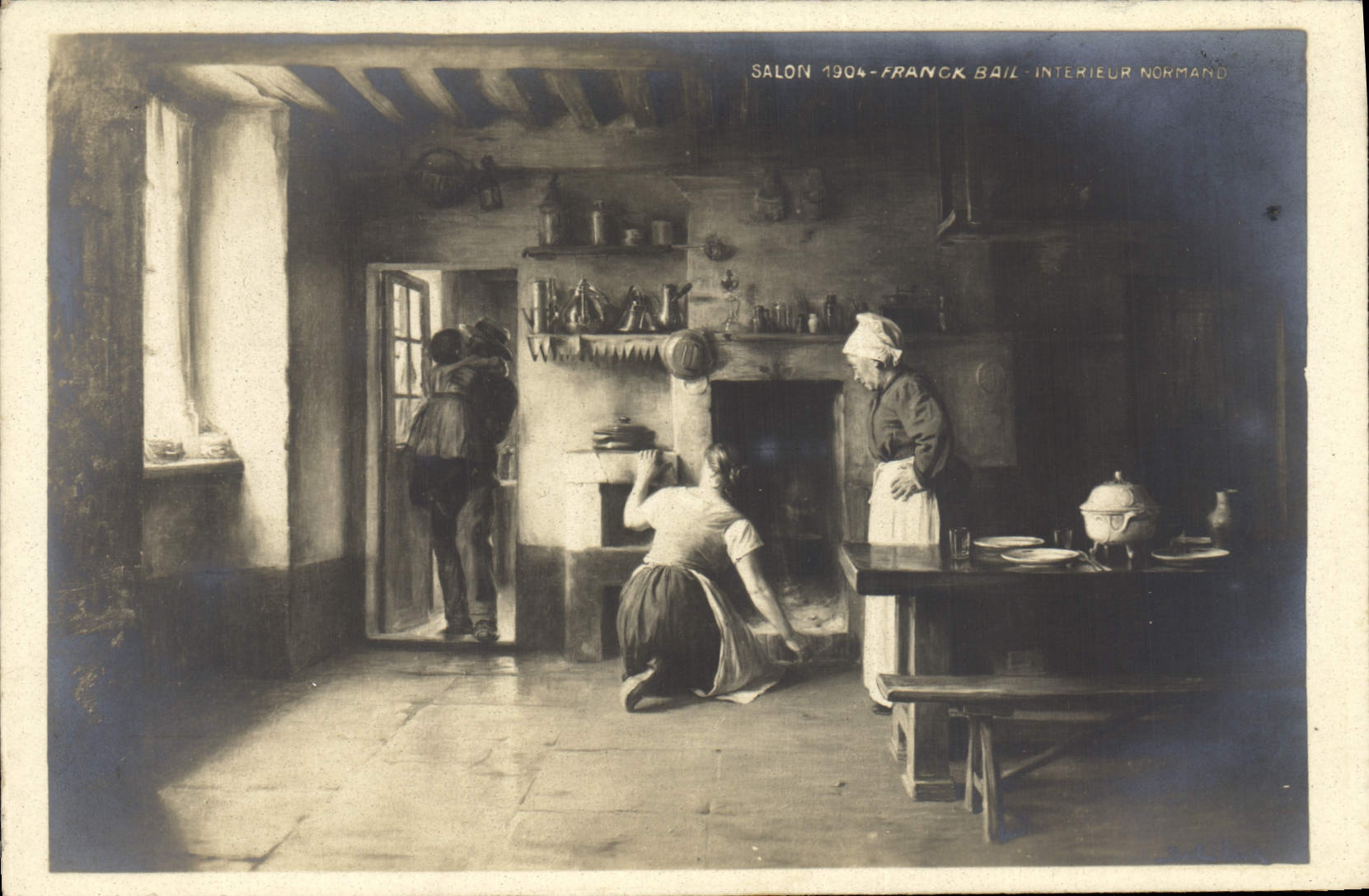 CPA Salon 1904 Frank Bail Interieur Normand 