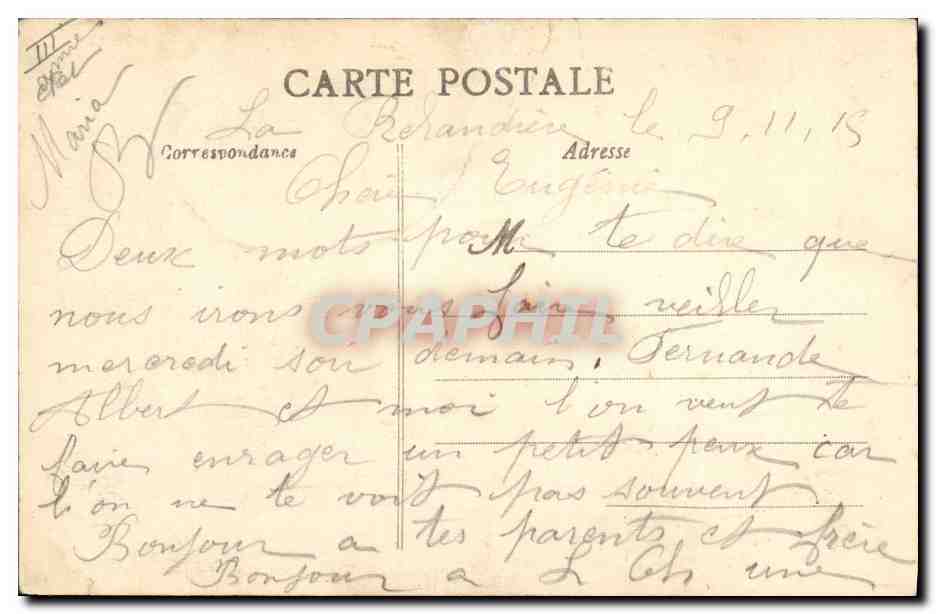 CPA Folklore Coiffe et costume des environs de Thouars  — Verso