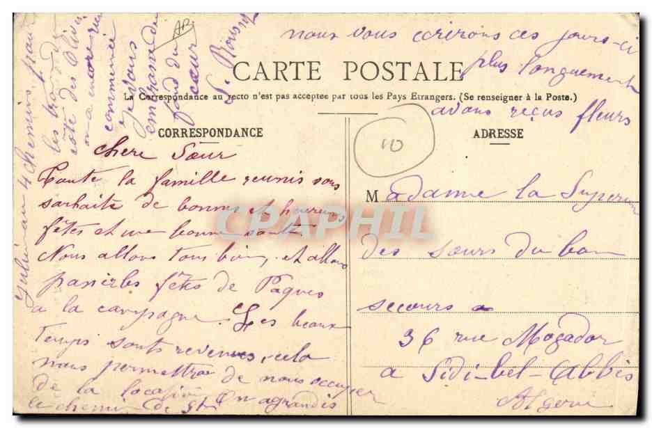 CPA Folklore Costume et coiffure de fete des paysannes des environs de Troyes  — Verso