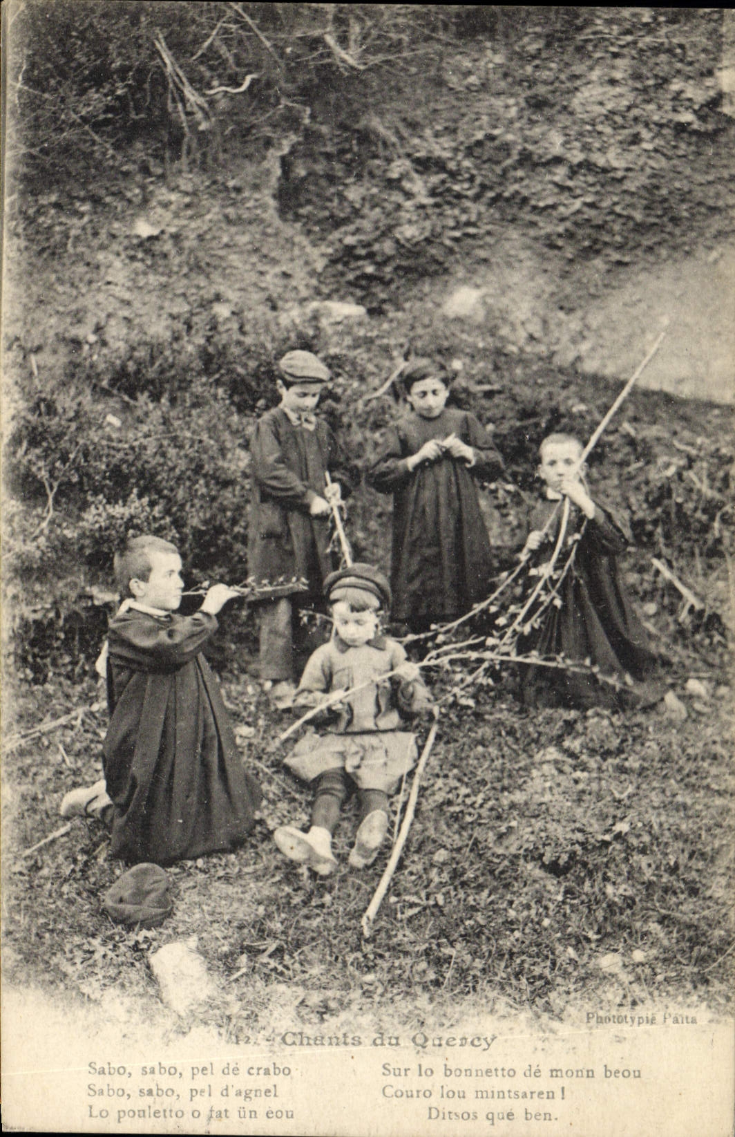 CPA Folklore Chants du Quercy Enfants 
