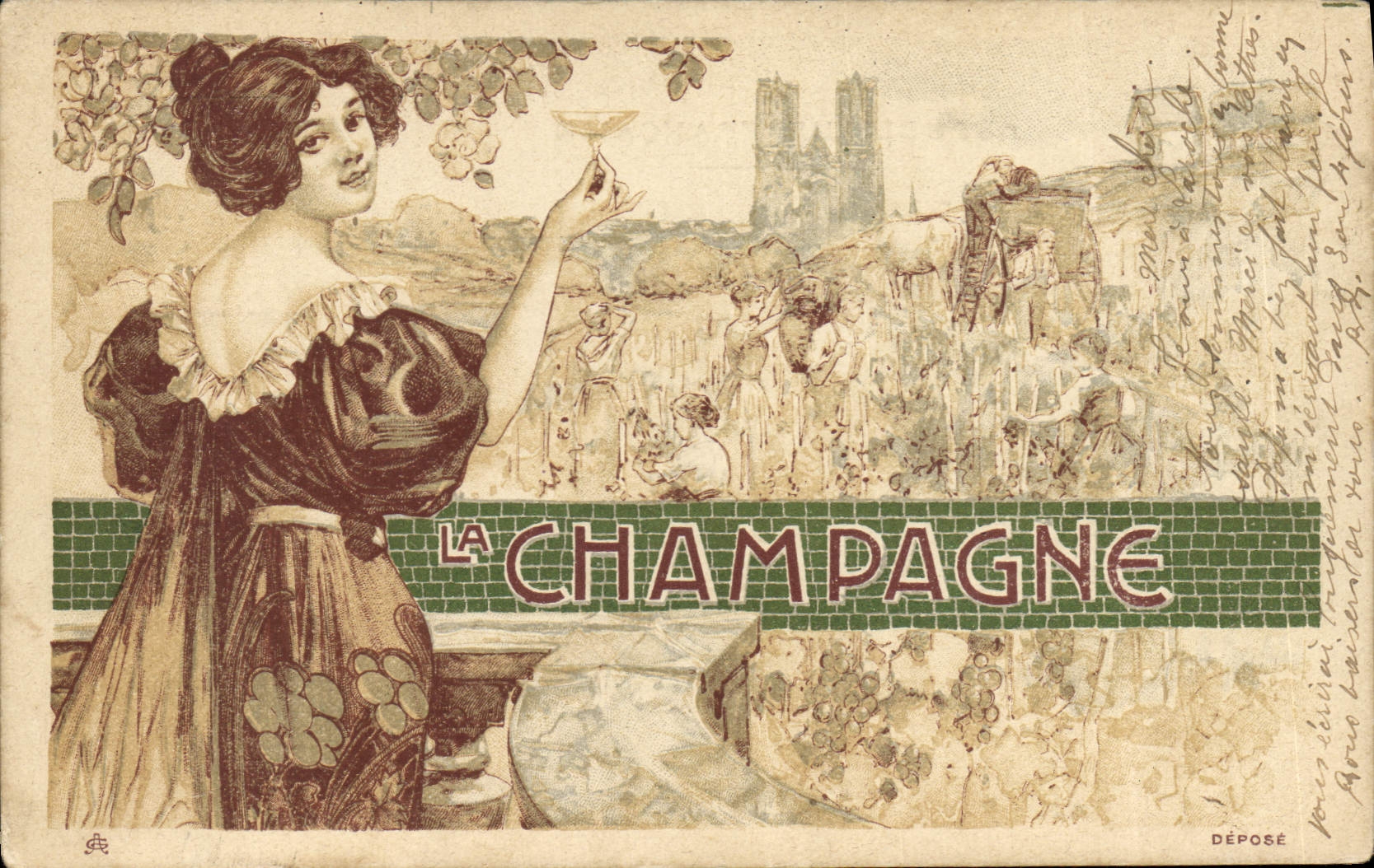 CPA Folklore La Champagne 