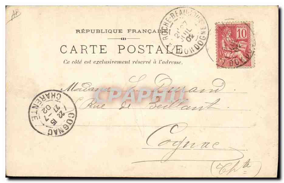 CPA Folklore La Champagne  — Verso