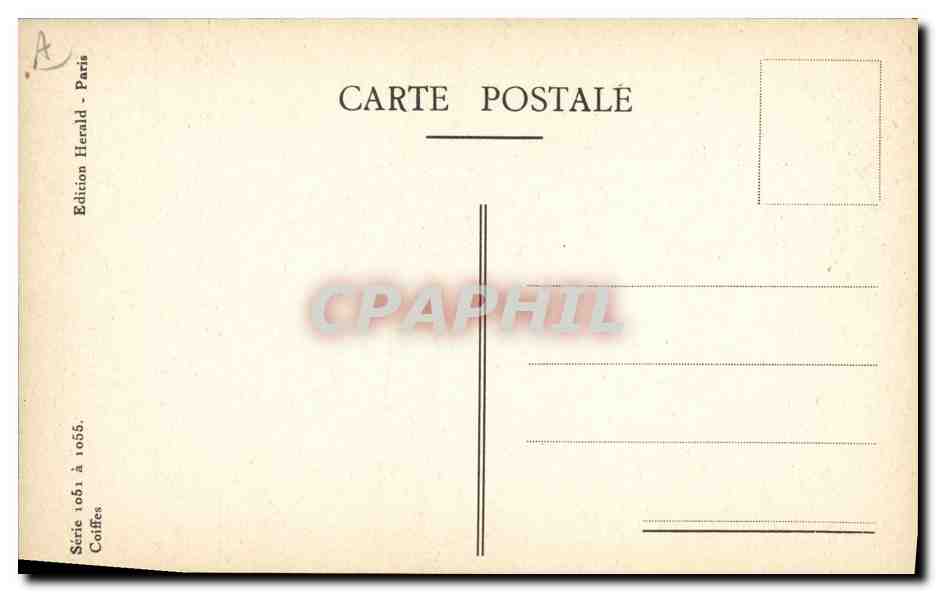 CPA Folklore Coiffes  — Verso