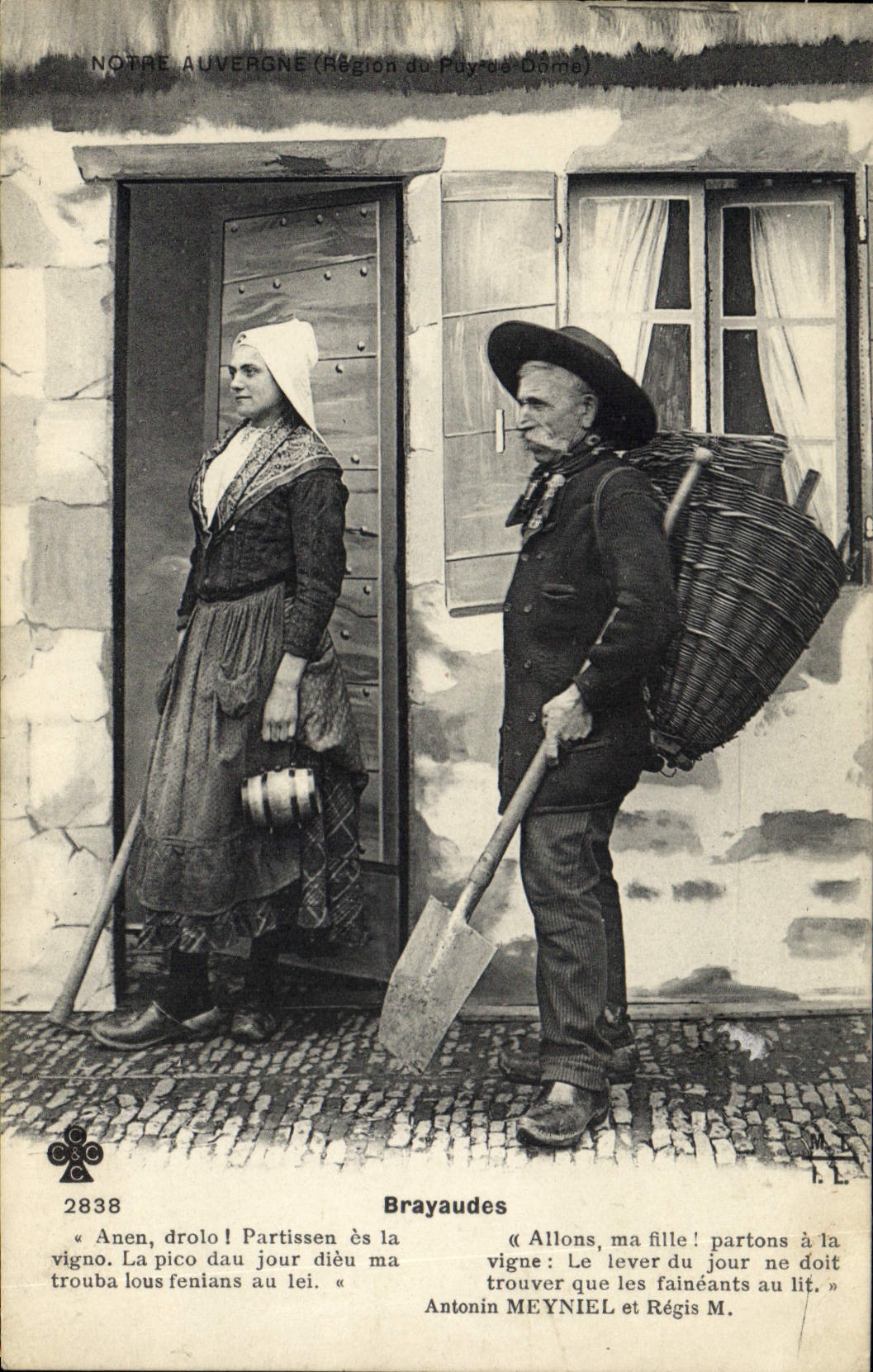 CPA Folklore Brayaudes Auvergne 