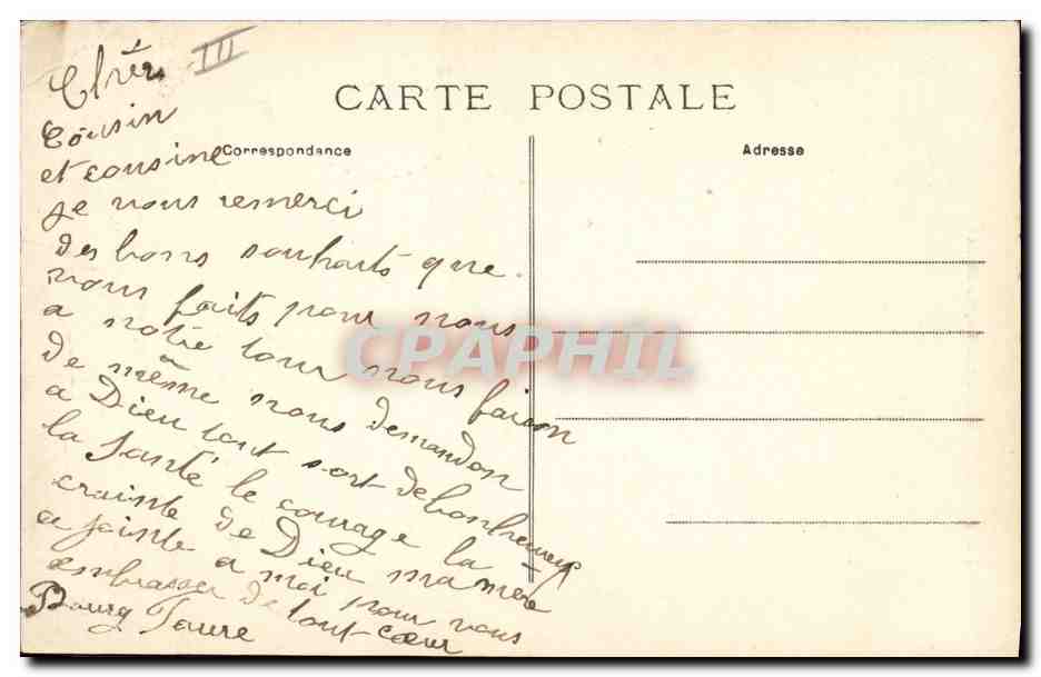 CPA Folklore Brayaudes Auvergne  — Verso