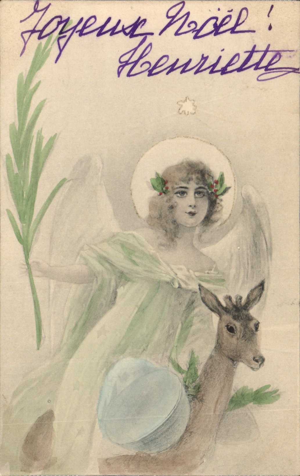 CPA Fantaisie Illustrateur Ange Biche 