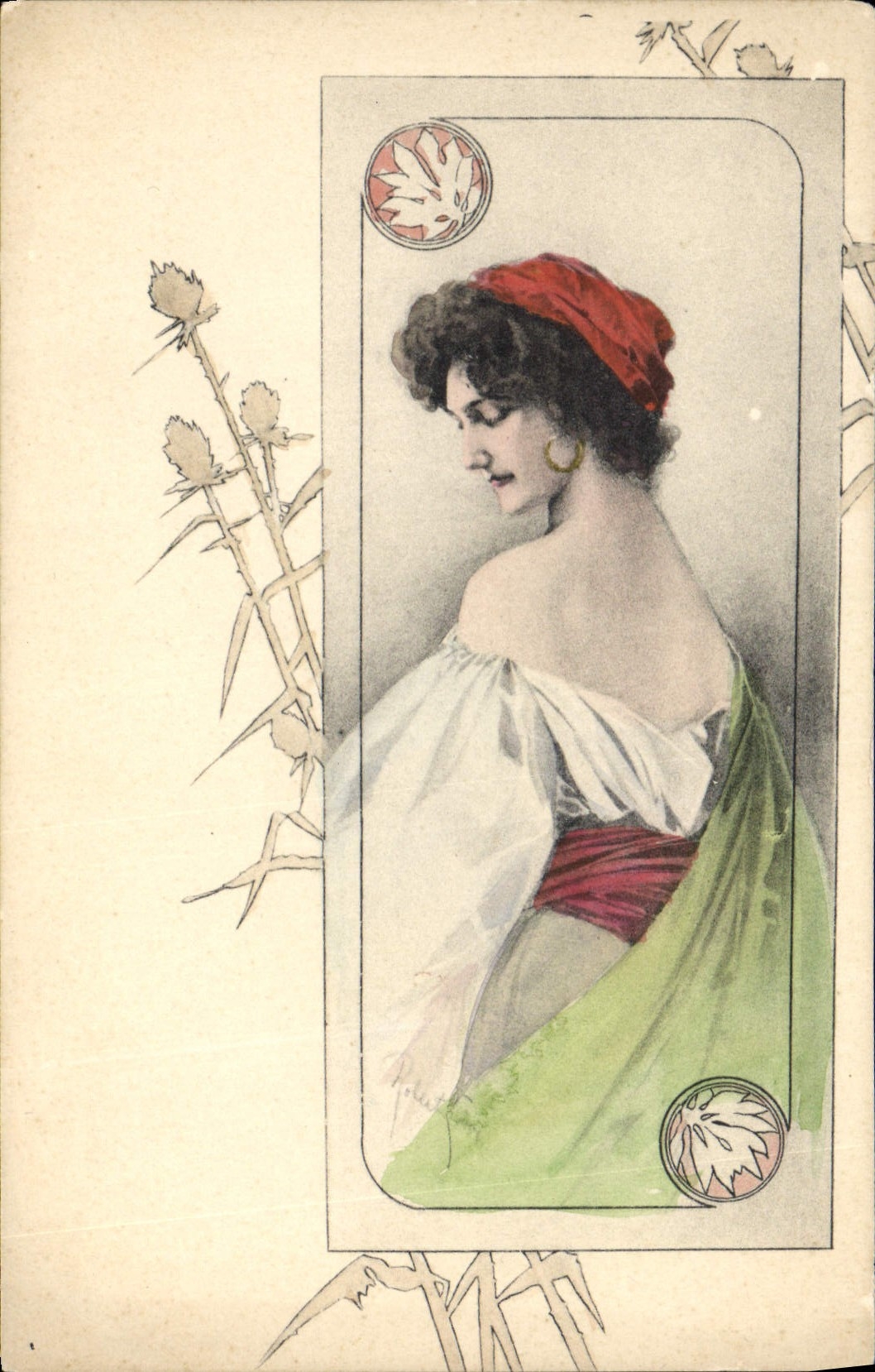 CPA Fantaisie Illustrateur Femme 