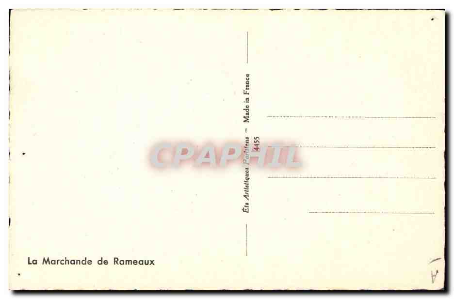 CPA Fantaisie Illustrateur Femme La marchande de rameaux  — Rückseite