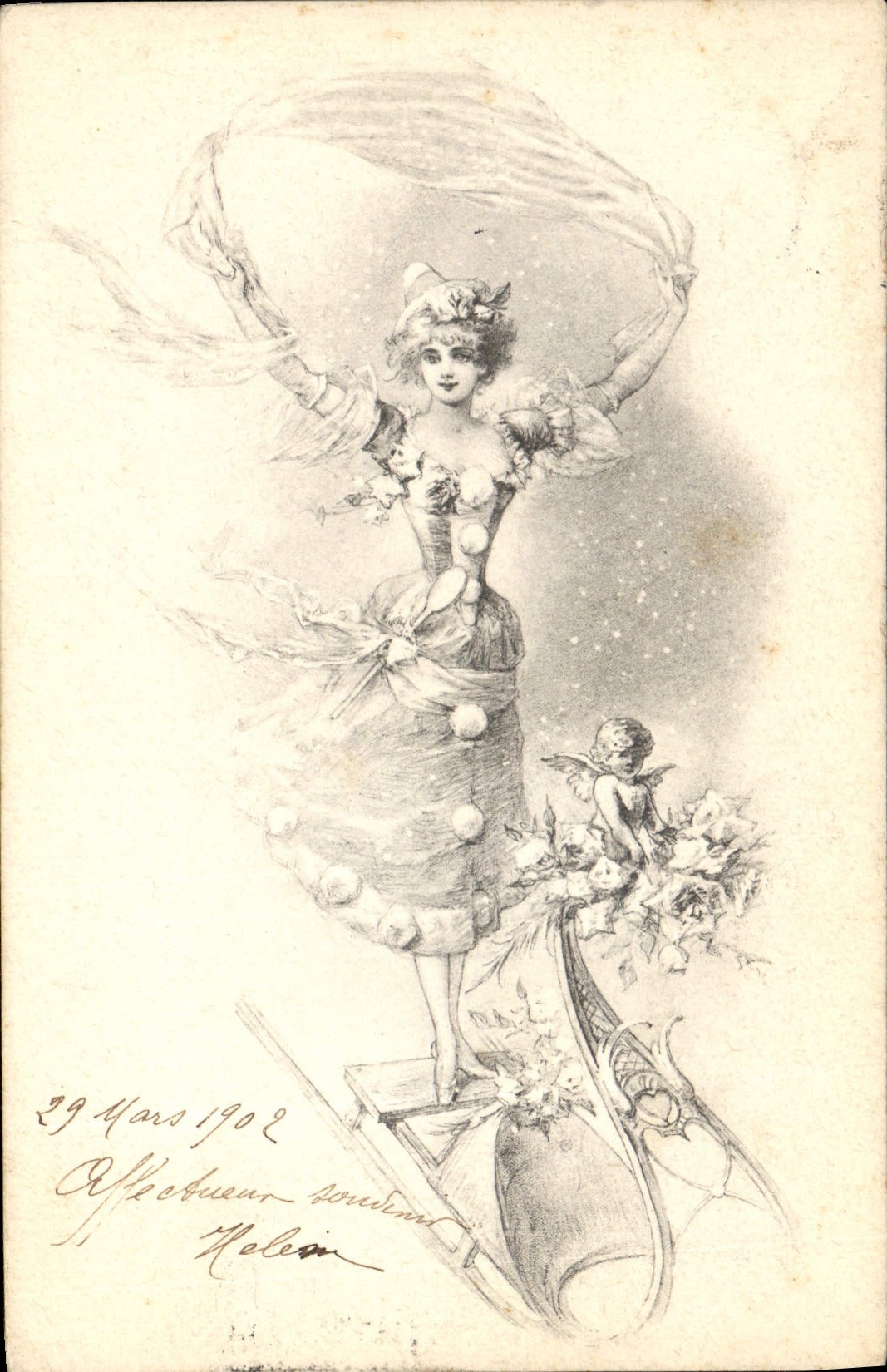 Danseuse en robe ornée — 29 Mars 1902 — Imprimeur n° 882