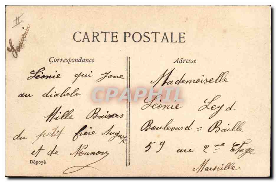 CPA Diabolo Enfant  — Rückseite
