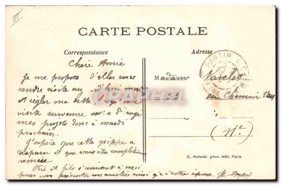 CPA Diabolo Le repos hebdomadaire Les plaisirs du Dimanche  — Verso
