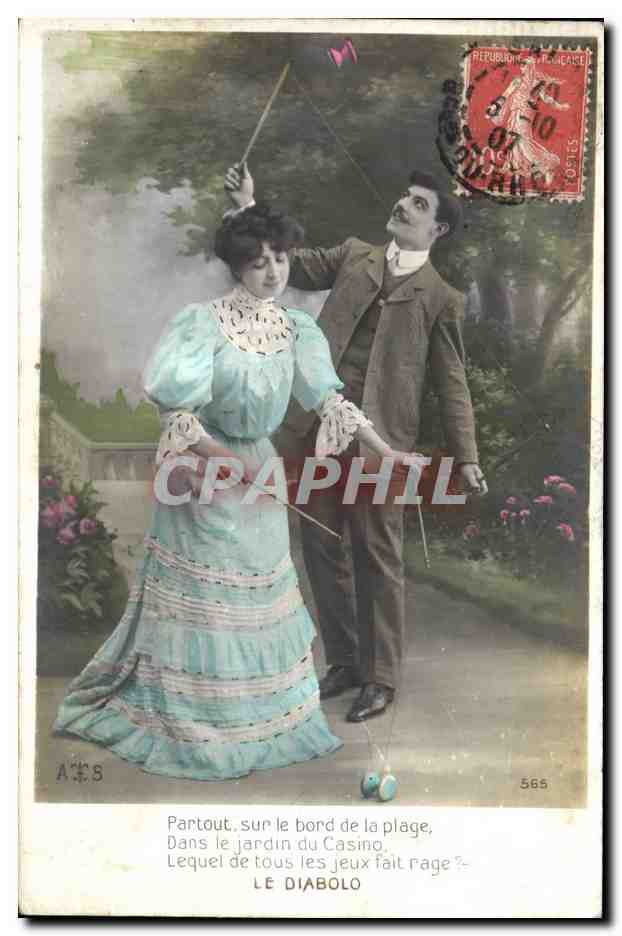 CPA Diabolo Femme 
