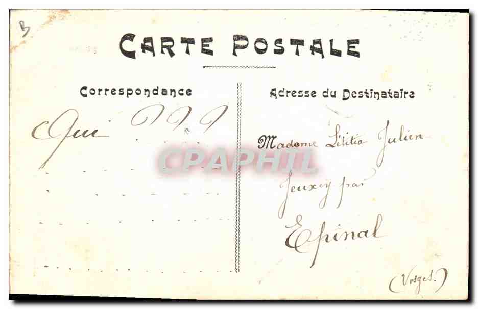 CPA Fantaisie Illustrateur Mouton Femme Chapeau  — Rückseite