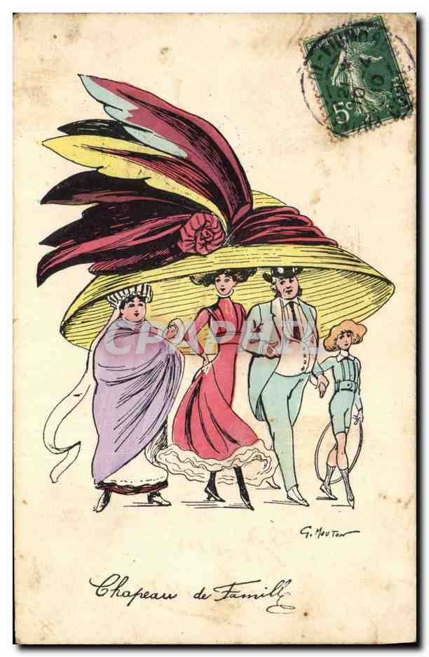 CPA Fantaisie Illustrateur Mouton Chapeau Femme 