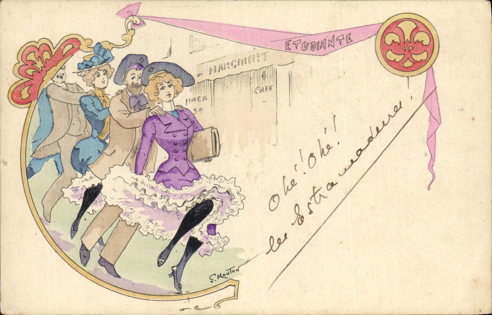 CPA Fantaisie Illustrateur Femmes Etudiante 