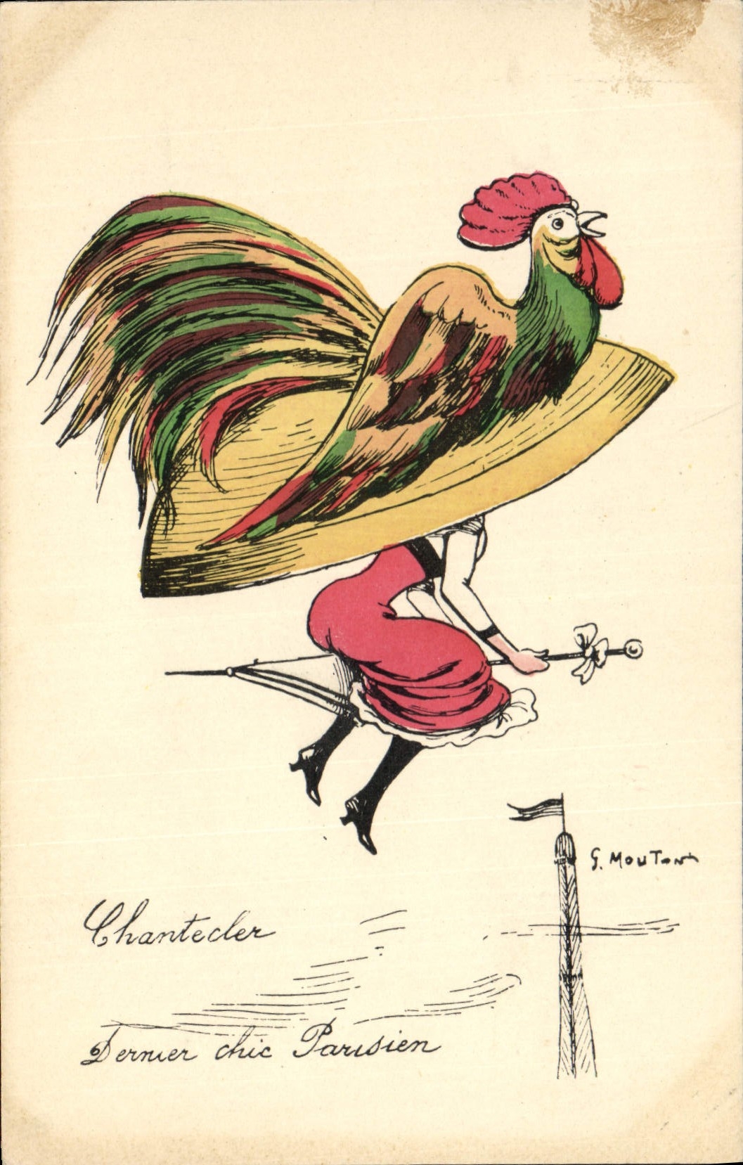 Coq chanteur chic parisien — S. Moutant