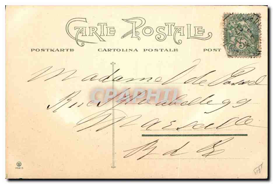 CPA Fantaisie Illustrateur Mouton Femme Chapeau de famille  — Rückseite
