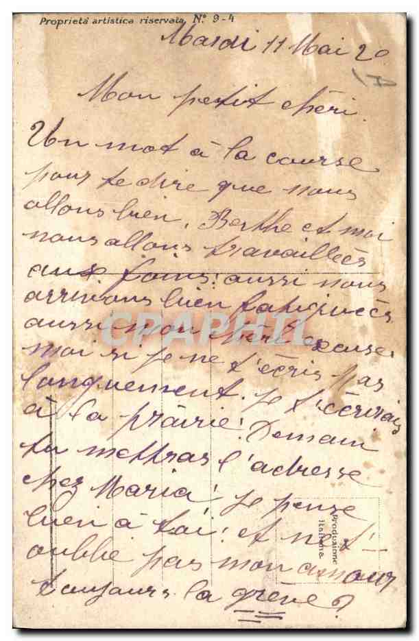 CPA Fantaisie Illustrateur Mauzan Enfant — Back