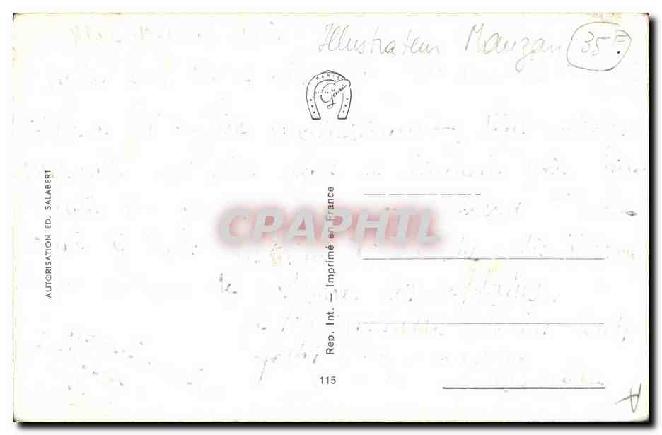 Sous les toits de Paris — illustration de X. Mauzan — éditeur Salabert, n°115 — Verso