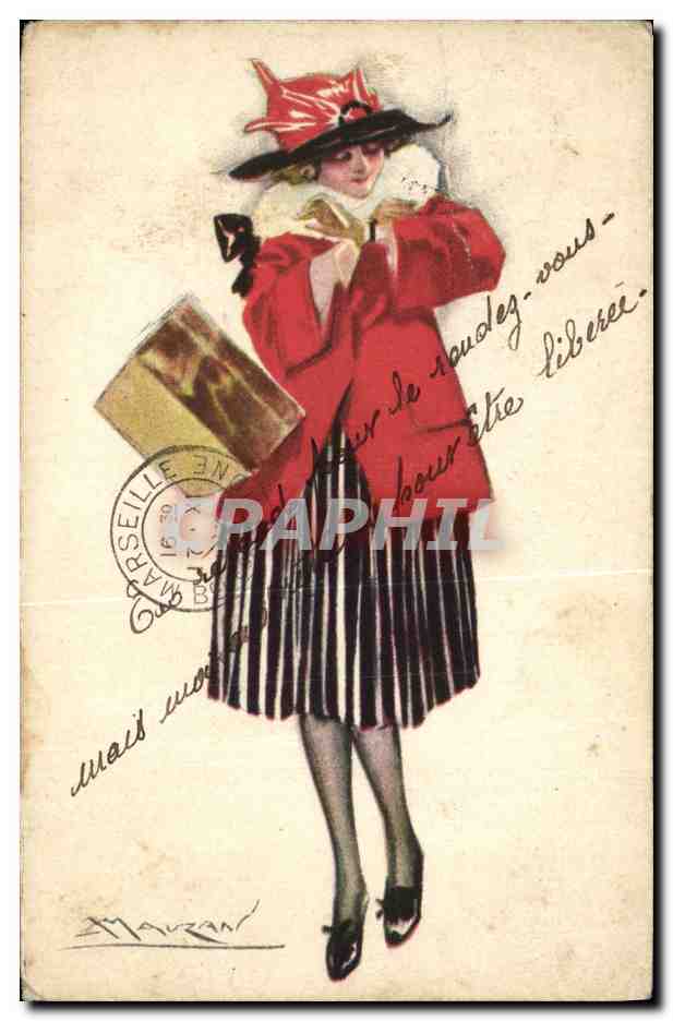 CPA Fantaisie Illustrateur Mauzan Femme 