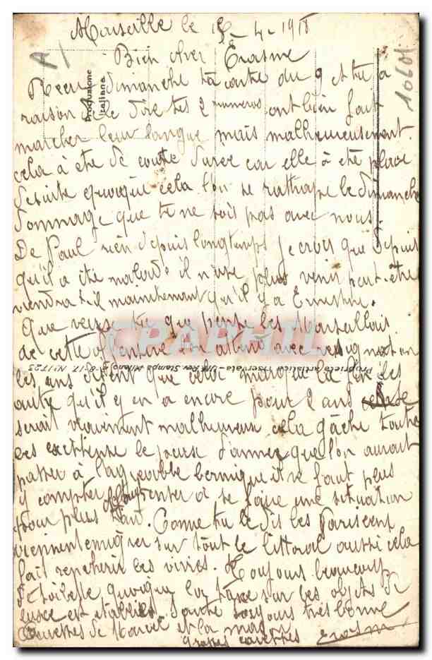 Frau im Seemannskostüm und tricolore Cape — Verlag Mauzan, Nr. 1609 — Rückseite