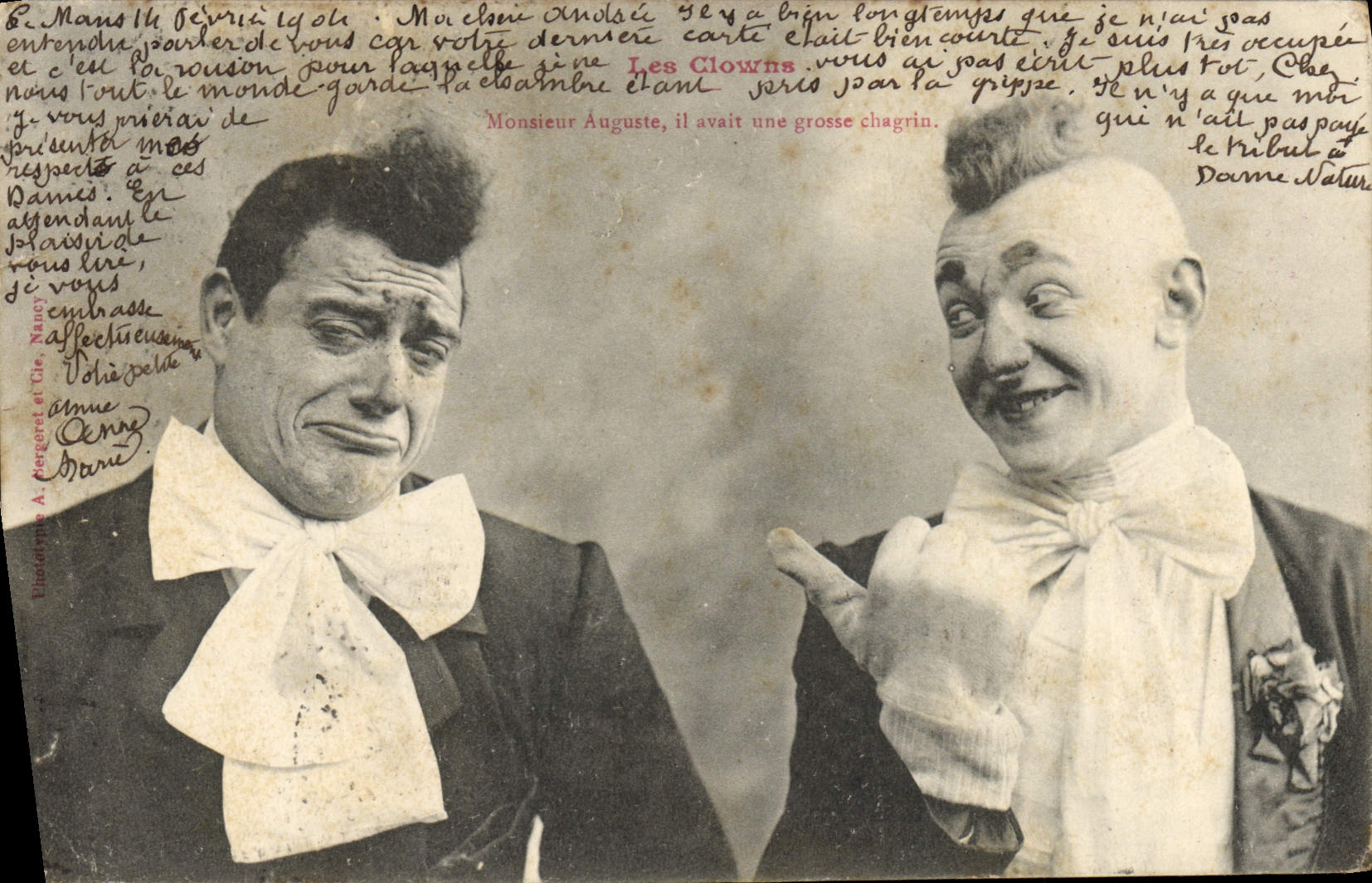 CPA Cirque Clown Les clowns Monsieur Auguste 