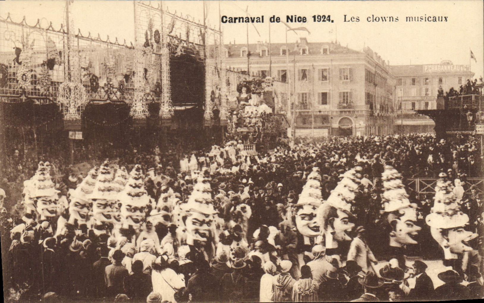CPA Cirque Clown Les clowns musicaux Carnaval de Nice 1924 