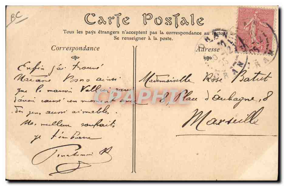 Madame Bono — musicien avec instrument — ND Phot, n° T 361 — Verso
