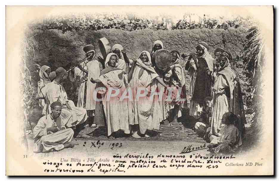 Une Bitta « Fête Arabe » à Hammamé — danseurs et musiciens — Éditeur : ND Phot, n° 33