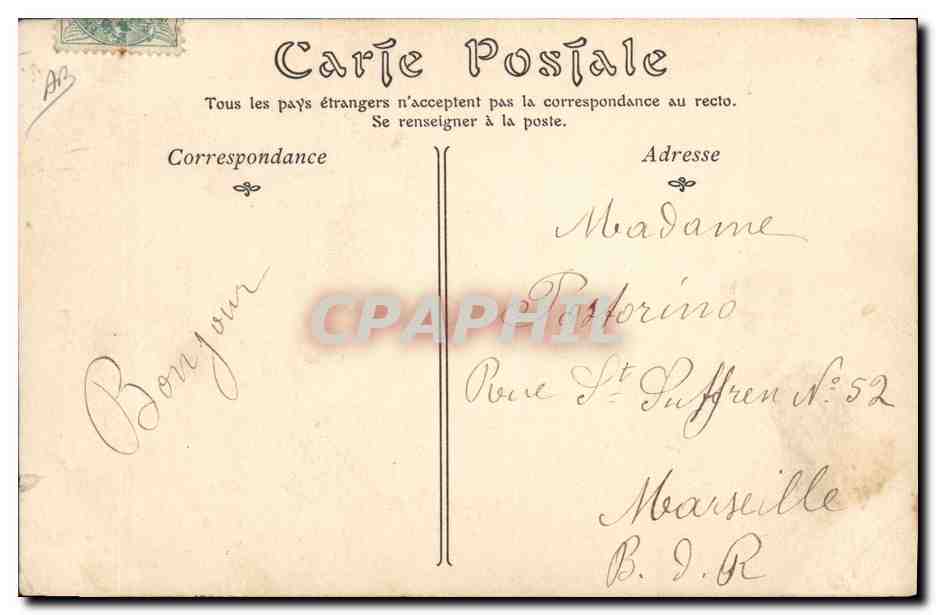 CPA Folklore Negro musicien Afrique du Nord  — Verso