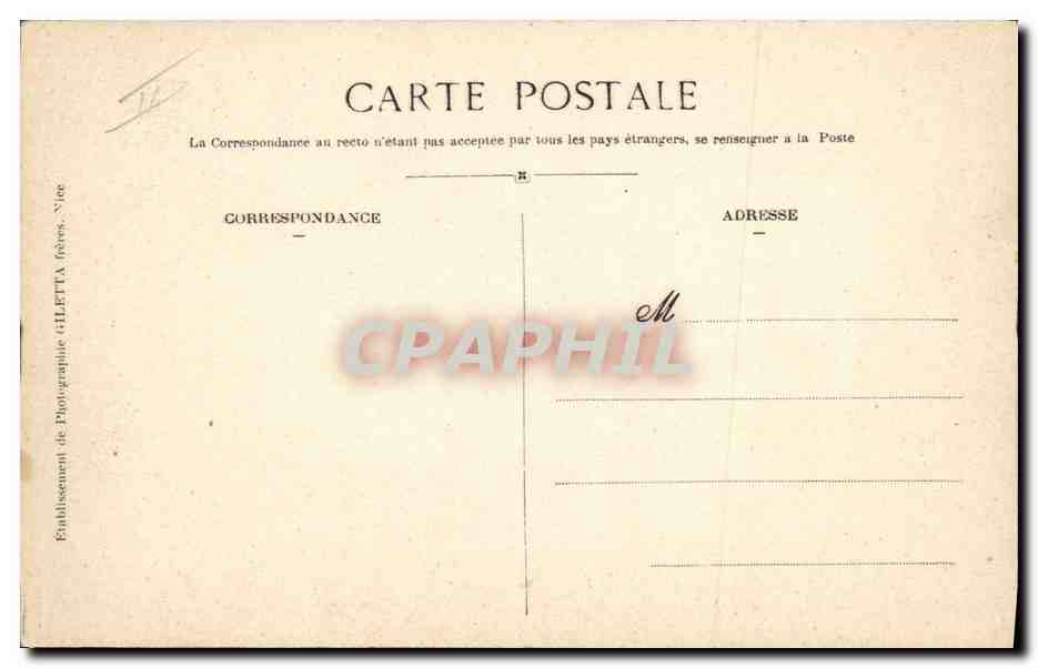 Batteries alpines en manœuvres dans les Alpes — Édition Gilettta, phot., Nice, n° 1505 — Verso