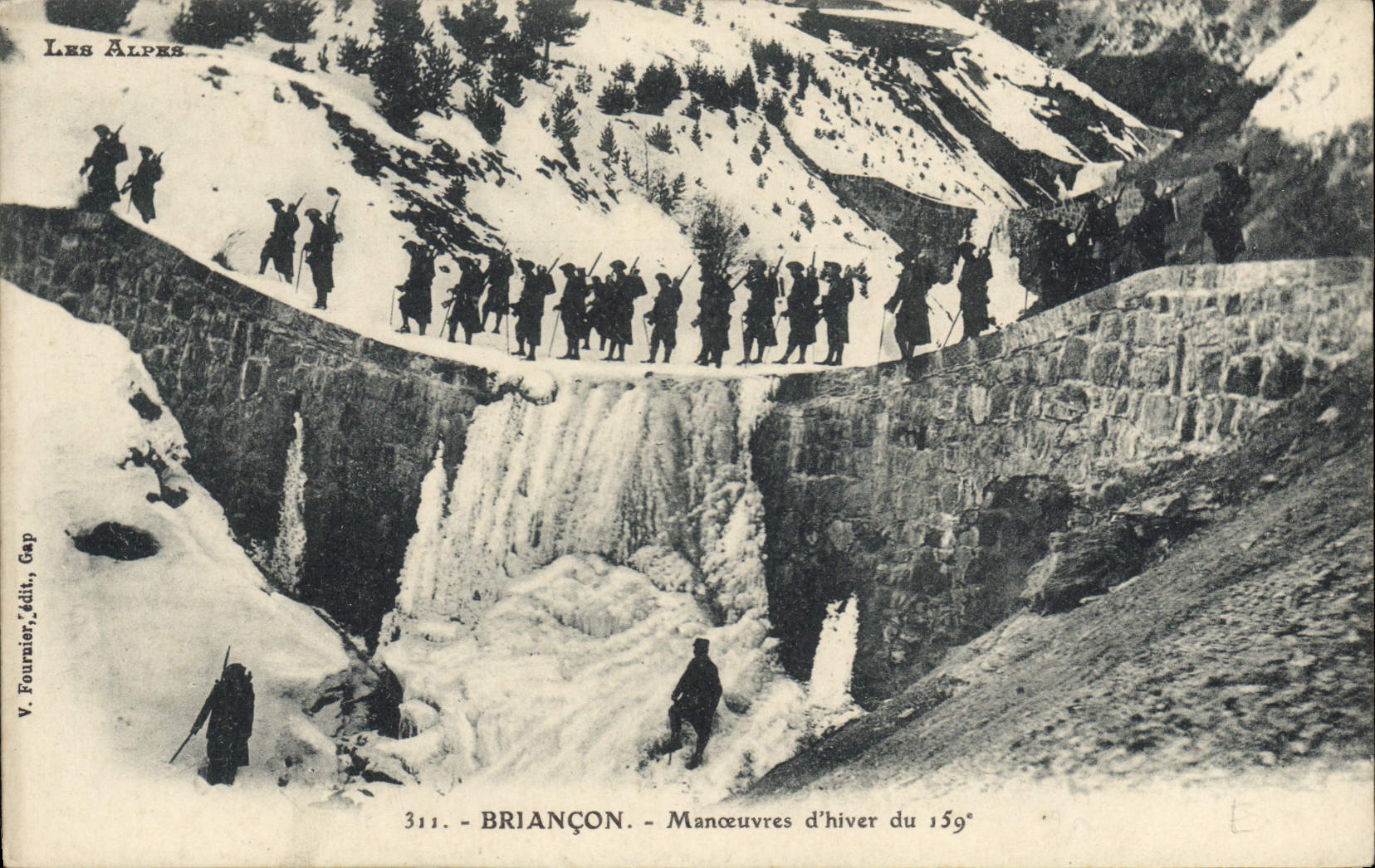 BRIANÇON — Manœuvres d'hiver du 159° — V. Fournières, édit., Gap, n° 311