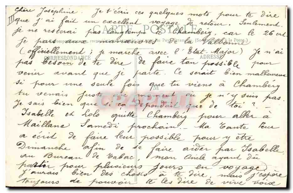 Chasseurs Alpins sur un Glacier — E. Reynaud, Éditeur, Chambéry — n° 1737 — Reverso