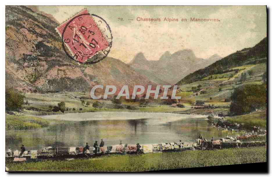 Chasseurs Alpins en Manoeuvres — 73 — éditeur non visible