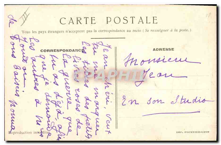 CPA Militaria Guillaume Bigre il ya des epines  — Rückseite