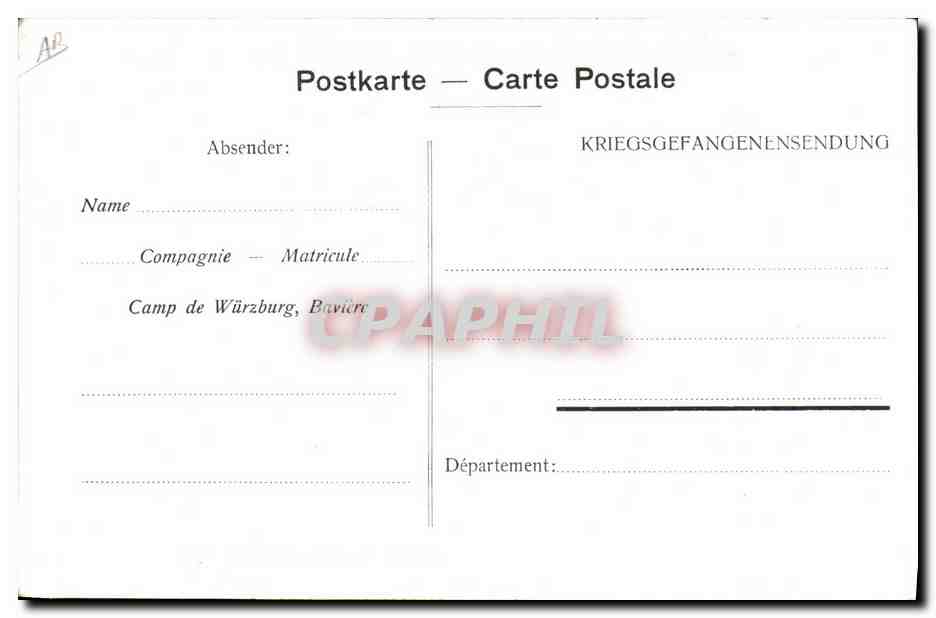 CPA Militaria Les lettres  — Rückseite