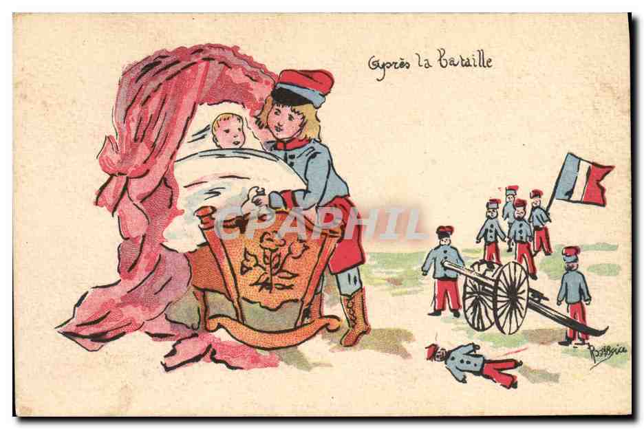 CPA Militaria Apres la bataille 