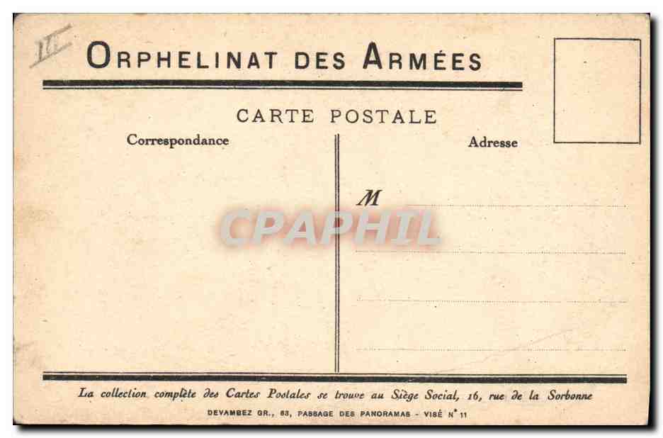 CPA Militaria Le general Enfants  — Verso