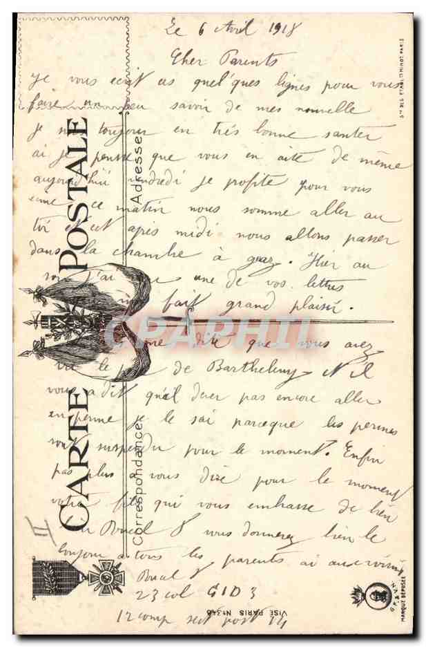 CPA Militaria Le poste d'ecoute  — Rückseite