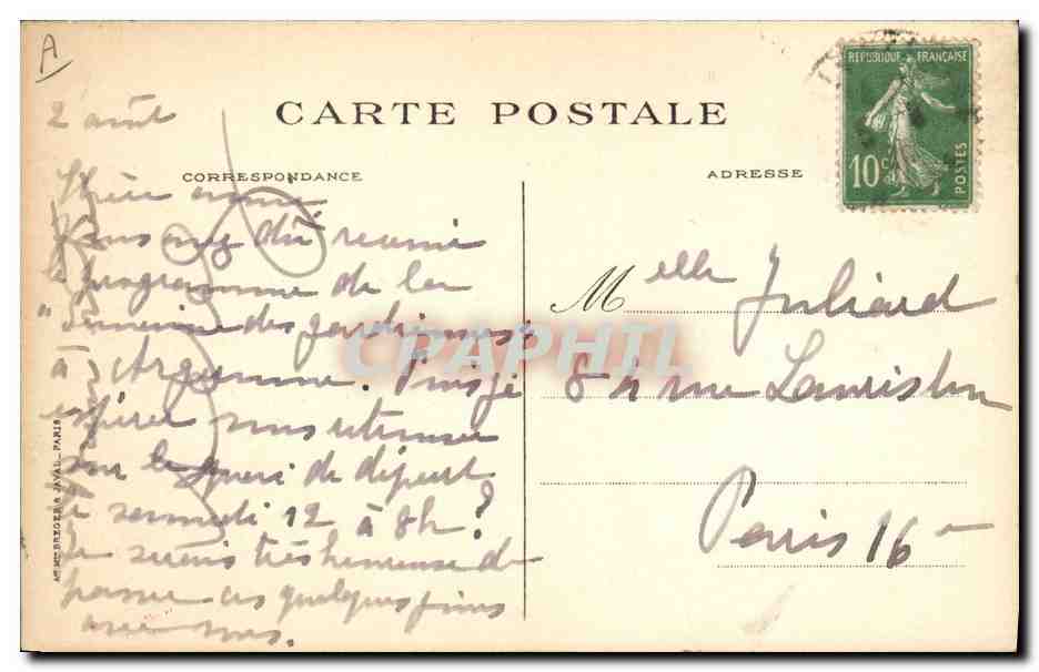 CPA Militaria Ligue fraternelle des enfants de France  — Rückseite