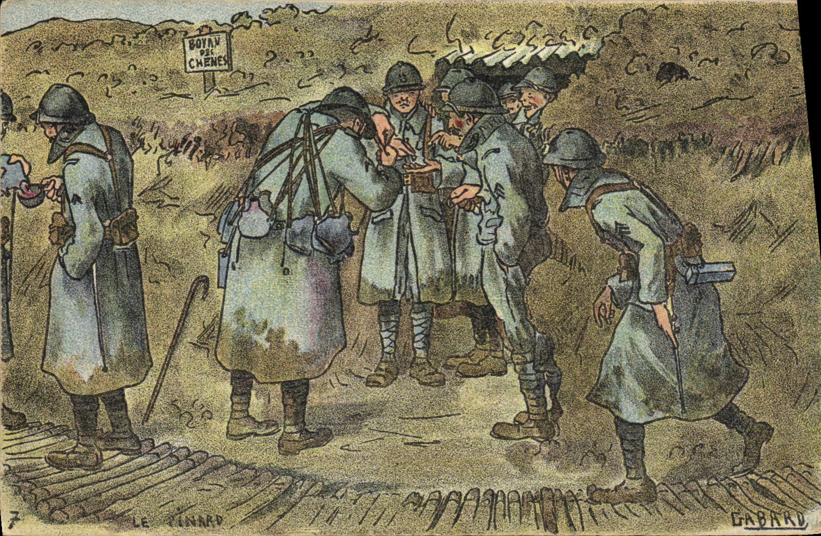 CPA Militaria Le pinard 