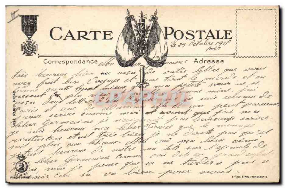 CPA Militaria Le pinard  — Rückseite