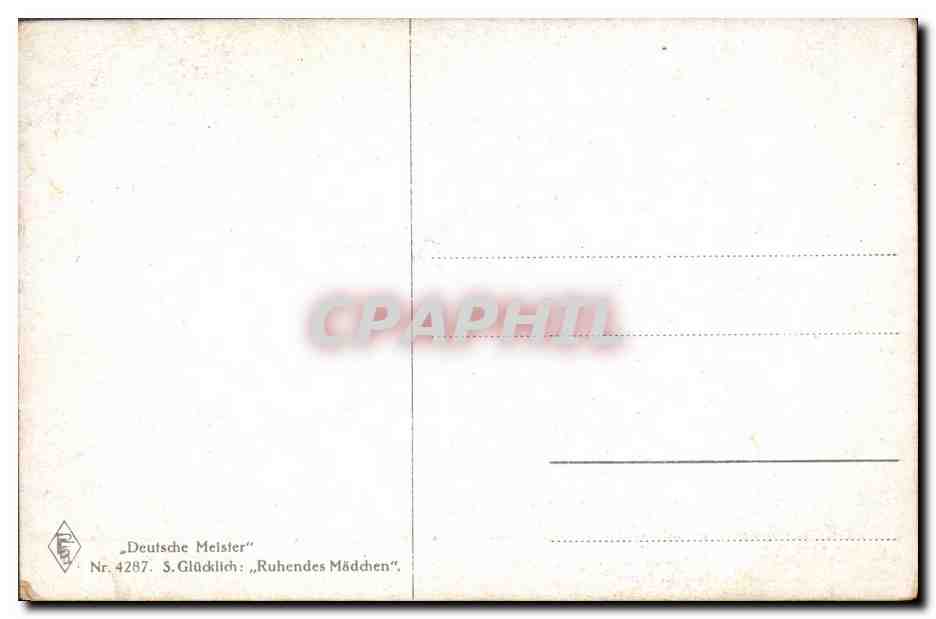 CPA Nu erotique Glucklich Ruhendes Madchen  — Rückseite