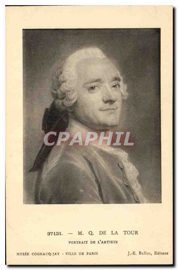 CPA Quentin de la Tour Portrait de l'artiste Musee Coqnacq Jay Paris 