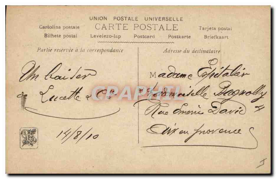 CPA Salon de 1909 La lecture Alkan Levy  — Verso