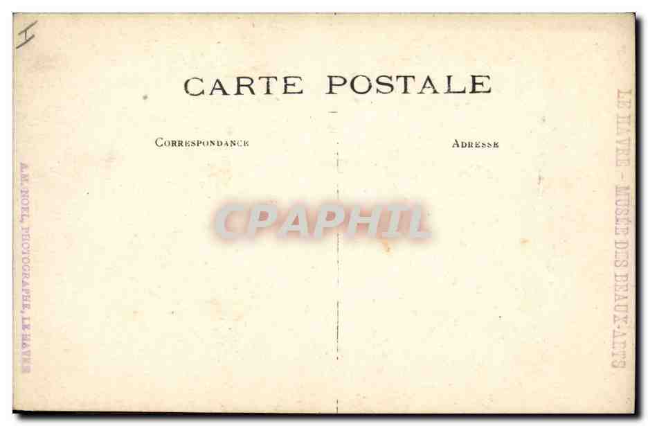 CPA Le Havre Musee des Beaux Arts  — Verso